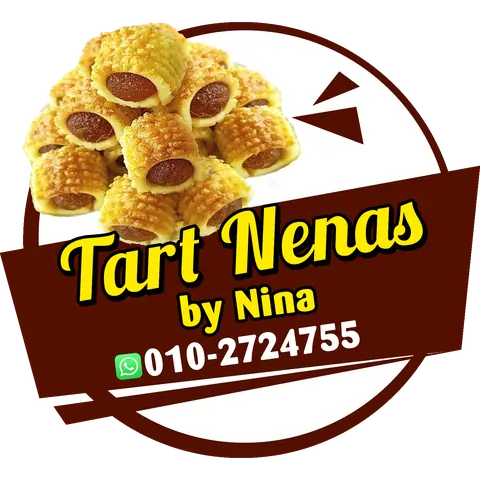 Contoh rekaan sticker produk 002: Tart Nenas By Nina