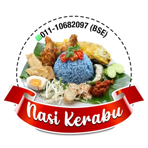 Contoh rekaan sticker produk 007: Nasi Kerabu Kak Yah