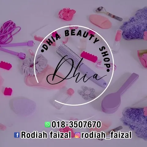 Contoh rekaan sticker produk 009: Dhia Beauty Shop