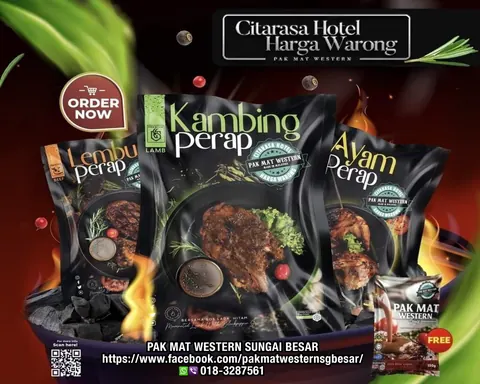 Contoh rekaan sticker produk 011: Kambing Perap Pakmat Western