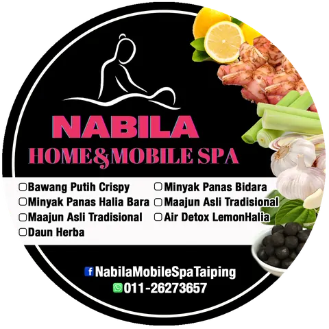 Contoh rekaan sticker produk 015: Nabila Home Spa