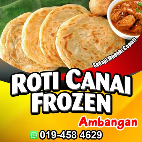 Contoh rekaan sticker produk 018: Roti Canai Ambangan