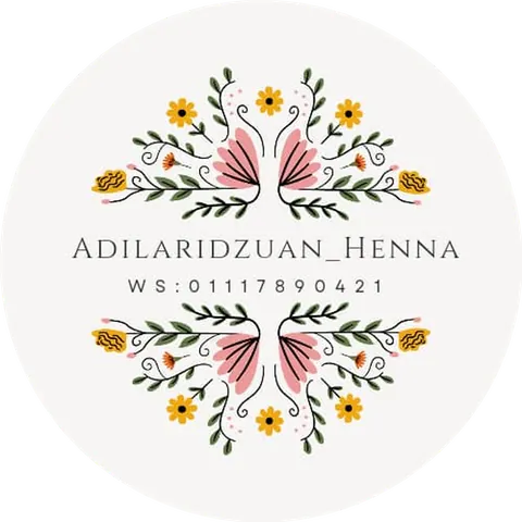 Contoh rekaan sticker produk 019: Adilaridzuan Henna