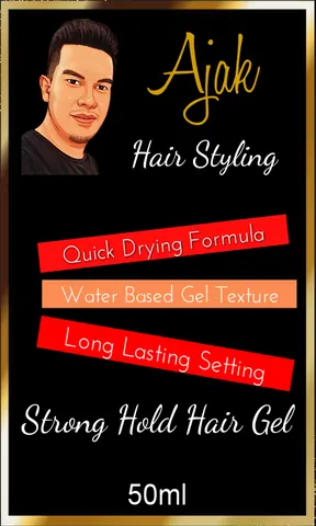 Contoh rekaan sticker produk 020: Ajak Hair Styling