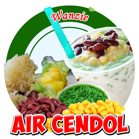 Contoh rekaan sticker produk 053: Air Cendol Wanzie