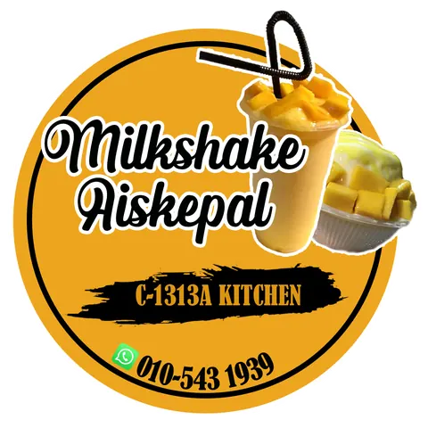 Contoh rekaan sticker produk 068: Milkshake Ais Kepal