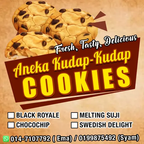 Contoh rekaan sticker produk 075: Aneka Kudap-Kudap Cookies