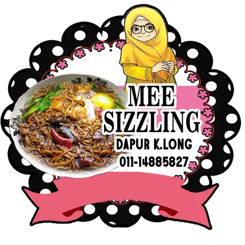 Contoh rekaan sticker produk 077: Mee Sizzling Kak Long