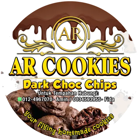 Contoh rekaan sticker produk 080: Ar Cookies