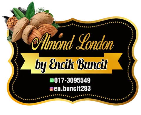 Contoh rekaan sticker produk 099: Almond London