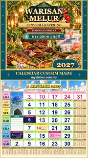 Kalendar 2027 untuk Penyedia Katering