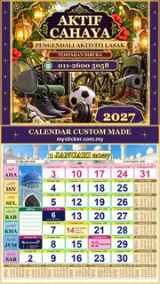 Kalendar 2027 untuk Pengendali Aktiviti Lasak