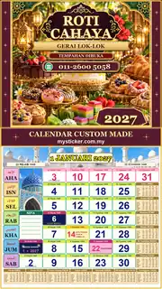 Kalendar 2027 untuk Gerai Lok-Lok