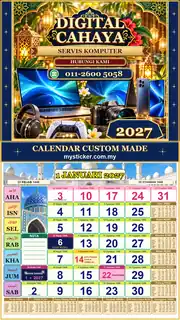Kalendar 2027 untuk Servis Komputer