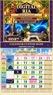 Kalendar 2027 untuk Servis Telefon