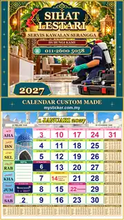 Kalendar 2027 untuk Servis Kawalan Serangga