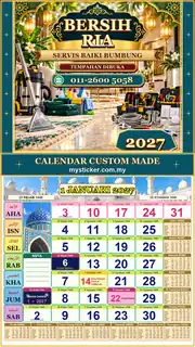 Kalendar 2027 untuk Servis Baiki Bumbung