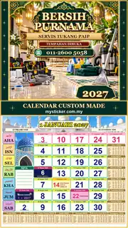 Kalendar 2027 untuk Servis Tukang Paip