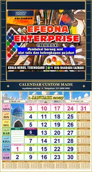Kalendar 2027 untuk EFEONA ENTERPRISE