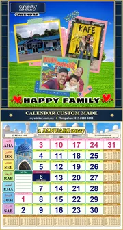 Kalendar 2027 untuk HAPPY FAMILY 3