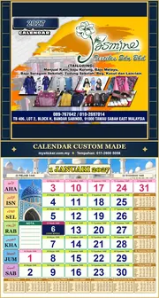 Kalendar 2027 untuk JASMINE TEXTILES SDN BHD