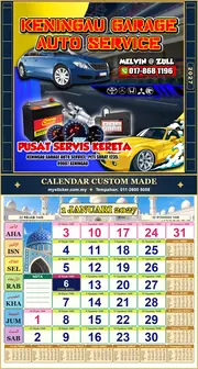 Kalendar 2027 untuk KENINGAU GARAGE AUTO