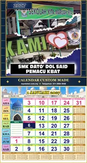 Kalendar 2027 untuk SEKOLAH DOL SAID