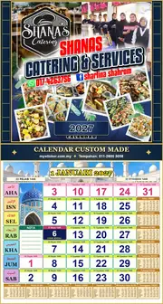 Kalendar 2027 untuk SHANAS CATERING