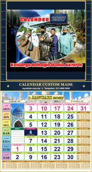 Kalendar 2027 untuk NIK