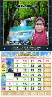 Kalendar 2027 untuk NIK NUR NAJWA