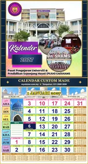 Kalendar 2027 untuk PUSAT PUSH UNISHAMS