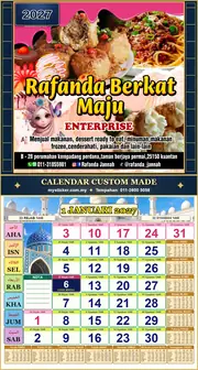 Kalendar 2027 untuk RAFANDA BERKAT MAJU