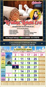 Kalendar 2027 untuk URUTAN UMMI ERA