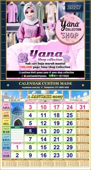 Kalendar 2027 untuk YANA SHOP COLLECTION