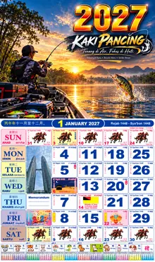Calender Readymade Lunar 2027 design nombor 50