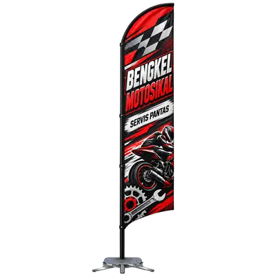 Contoh reka bentuk windflag #017 untuk Bengkel motosikal