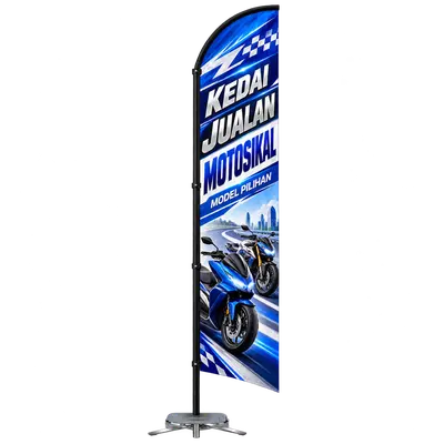 Contoh reka bentuk windflag #025 untuk Kedai jualan motosikal