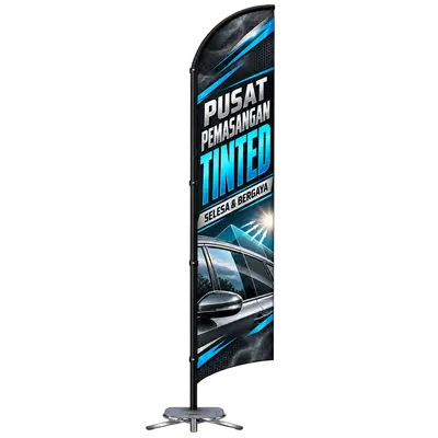 Contoh reka bentuk windflag #026 untuk Pusat pemasangan tinted