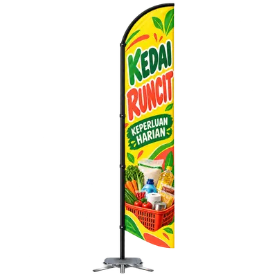 Contoh reka bentuk windflag #028 untuk Kedai runcit
