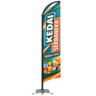 Contoh reka bentuk windflag #029 untuk Kedai serbaneka