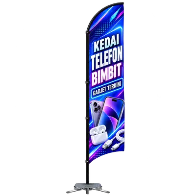 Contoh reka bentuk windflag #030 untuk Kedai telefon bimbit