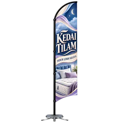 Contoh reka bentuk windflag #033 untuk Kedai tilam