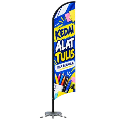Contoh reka bentuk windflag #037 untuk Kedai alat tulis