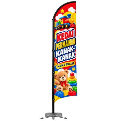 Contoh reka bentuk windflag #040 untuk Kedai permainan kanak-kanak