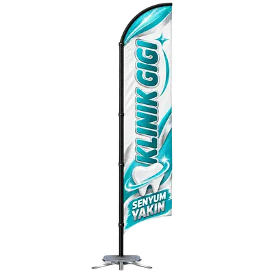 Contoh reka bentuk windflag #052 untuk Klinik pergigian