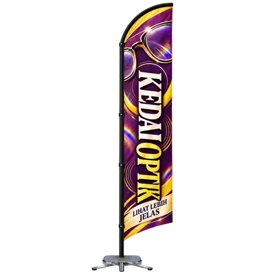 Contoh reka bentuk windflag #054 untuk Kedai optik