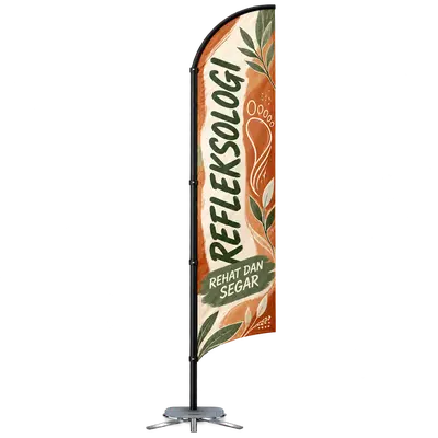 Contoh reka bentuk windflag #056 untuk Pusat urutan refleksologi