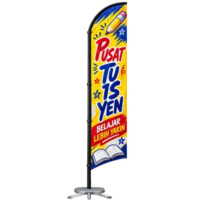 Contoh reka bentuk windflag #058 untuk Pusat tuisyen