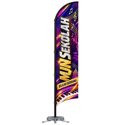 Contoh reka bentuk windflag #062 untuk Sekolah muzik