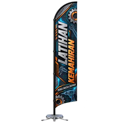 Contoh reka bentuk windflag #065 untuk Pusat latihan kemahiran